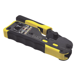 Ponchadora/Pelacables/Cortacables con Matraca para Conectores Pass-Thru RJ45 y Conectores Estándar RJ11/RJ12.