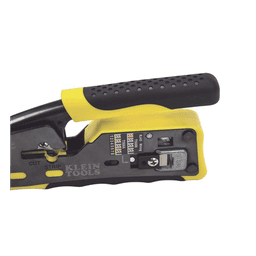 Ponchadora/Pelacables/Cortacables con Matraca para Conectores Pass-Thru RJ45 y Conectores Estándar RJ11/RJ12.
