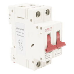 Protección Térmica/ Interruptor 2P, 20 A,  Corriente Directa  800 Vcc para Aplicación Fotovoltaica Montaje Riel DIN