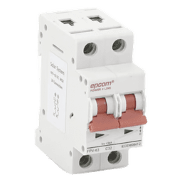 Protección Térmica/ Interruptor 2P, 32A,  Corriente Directa  800 Vcc para Aplicación Fotovoltaica Montaje Riel DIN