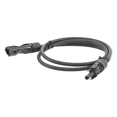 Cable Fotovoltaico 1 m, Negro, Calibre 10 AWG con Terminales MC4 en Ambos Extremos