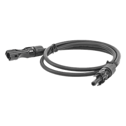Cable Fotovoltaico 1 m, Negro, Calibre 10 AWG con Terminales MC4 en Ambos Extremos