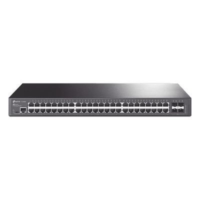 Switch Omada SDN Administrable / 48 puertos Gigabit y 4 puertos SFP / Funciones sFlow, QinQ y QoS / Administración centralizada OMADA
