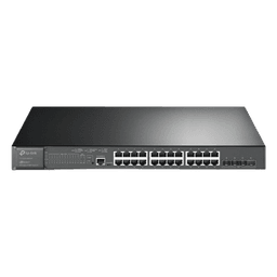 Switch L2+ Omada PoE+ / 24 Puertos PoE+ 10/100/1000 Mbps / 4 Puertos SFP+ 10G / 2 Puertos Consola (RJ45 y microUSB) / Administración Centralizada Omada o Stand-Alone / Multicast IGMP / Presupuesto PoE 384W / Montaje en Rack / (SG3428XMP)