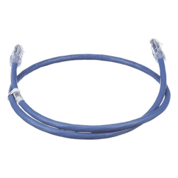 Cable de Parcheo UTP, Cat6A, 24 AWG, CM, Color Azul, 0.3 Metros (1 Pie)