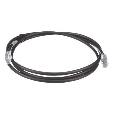 Cable de Parcheo UTP, Cat6A, 24 AWG, CM, Color Negro, 1.52 Metros (5 Pies)
