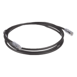 Cable de Parcheo UTP, Cat6A, 24 AWG, CM, Color Negro, 1.52 Metros (5 Pies)
