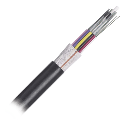 Cable de Fibra Óptica 24 Hilos, OSP (Planta Externa), No Armada (Dieléctrica), MDPE (Polietileno de Media Densidad), Multimodo OM4 50/125 Optimizada, Precio Por Metro