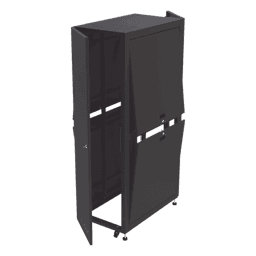 Gabinete para Telecomunicaciones Rack Estándar de 19", 42UR, 600 mm Ancho x 1000 mm Profundidad. Fabricado en Acero, Se envía el Gabinete Armado.