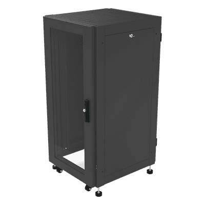 Gabinete Profesional para Telecomunicaciones de 19in, Instalación a Piso, 24UR, 600 mm Profundidad, Se envía el Gabinete Armado.