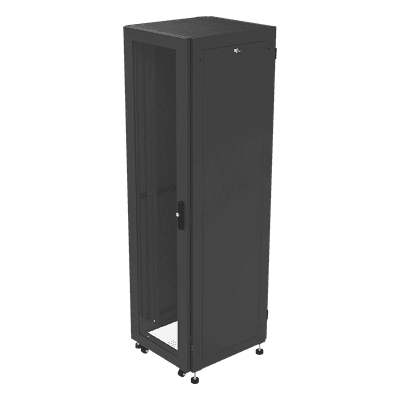 Gabinete para Telecomunicaciones Rack Estándar de 19", 42UR, 600 mm Ancho x 600 mm Profundidad. Fabricado en Acero, Se envía el Gabinete Armado.