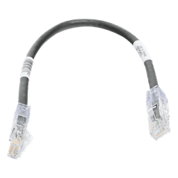 Cable de Parcheo TX6, UTP Cat6, 24 AWG, CM, Color Negro, 0.3 Metros (1 Pie)