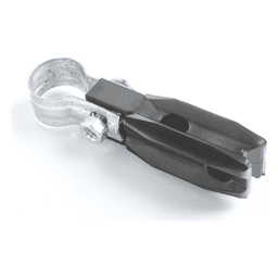 Aislador de Paso o Esquina con Abrazadera / 1 Pulgada (25 mm) / Resina Virgen 100% / Anti-Arqueo / Acero Galvanizado / Tubería de Malla Ciclónica