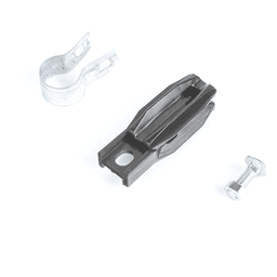 Aislador de Paso o Esquina con Abrazadera / 1 Pulgada (25 mm) / Resina Virgen 100% / Anti-Arqueo / Acero Galvanizado / Tubería de Malla Ciclónica