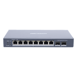 Switch Gigabit PoE+ / Administrable / 8 Puertos Gigabit PoE+ / 2 Puertos SFP / Configuración Nube Hik-Partner Pro / Modo Extendido hasta 300 Metros / 110 W