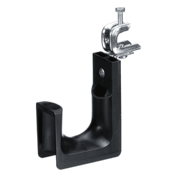 Sujetador STRONGHOLD tipo J (J-Hook), Con Abrazadera de Tornillo para Montaje, Hasta 46 Cables Cat6, Nylon 6.6, Color Negro, 1 pieza