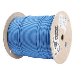 Bobina de Cable Blindado S/FTP de 4 Pares, Cat7, Inmune a Ruido e Interferencias, LSZH (Bajo Humo, Cero Halógenos), Color Azul, Bobina de 500 Metros (1640 Pies)