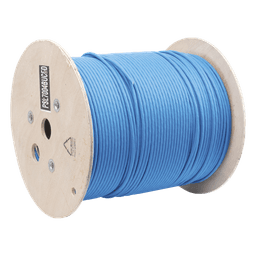 Bobina de Cable Blindado S/FTP de 4 Pares, Cat7, Inmune a Ruido e Interferencias, LSZH (Bajo Humo, Cero Halógenos), Color Azul, Bobina de 500 Metros (1640 Pies)
