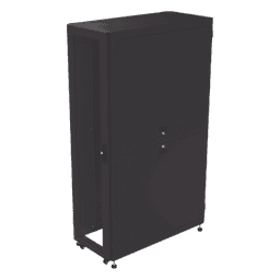 Gabinete Profesional para Telecomunicaciones de 45UR, 1200 mm Profundidad, Incluye 2 Organizadores Verticales de 45 Unidades de Rack, Se envía el Gabinete Armado.