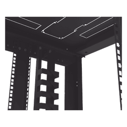 Gabinete Profesional para Telecomunicaciones de 45UR, 1200 mm Profundidad, Incluye 2 Organizadores Verticales de 45 Unidades de Rack, Se envía el Gabinete Armado.