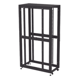 Gabinete Profesional para Telecomunicaciones de 45UR, 1200 mm Profundidad, Incluye 2 Organizadores Verticales de 45 Unidades de Rack, Se envía el Gabinete Armado.