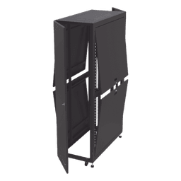 Gabinete Profesional para Telecomunicaciones de 45UR, 1200 mm Profundidad, Incluye 2 Organizadores Verticales de 45 Unidades de Rack, Se envía el Gabinete Armado.