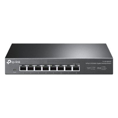 Switch Gigabit no administrable de 8 puertos 100 Mbps/ 1 Gbps/ 2.5 Gbps ideal para WiFi 6