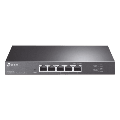Switch Gigabit no administrable de 5 puertos 100 Mbps/ 1 Gbps/ 2.5 Gbps ideal para WiFi 6