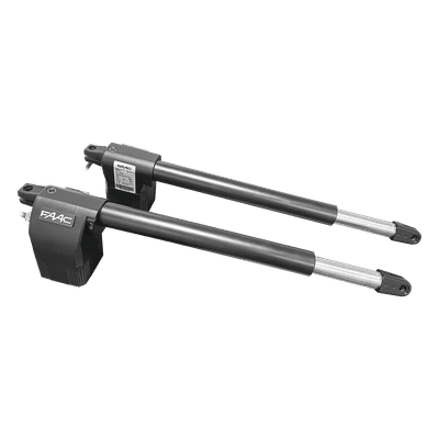 Kit de Operadores Abatibles FAAC 412 Para Puertas de 3 Metros y hasta 300 KG / Operadores no Reversibles y Con llave de Desbloqueo Manual 