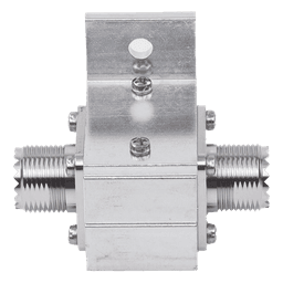 Protector RF Coaxial Contra Descargas Atmosféricas Para 1.5 a 700 MHz Con Ceja Lateral y Conectores UHF Hembra