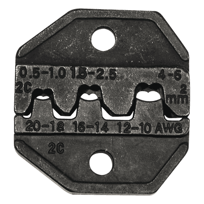 Matriz Ponchadora, Terminales  sin Aislamiento o de Cilindro Abierto, 10-20 AWG. Compatible con Pinza Ponchadora VDV200-010