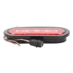 Plafón Ovalado de 7.5" Para Camiones de Transporte, 18 LED Ultra Brillantes, Color Rojo/Claro/Ambar
