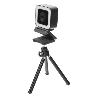 Cámara Web ALTA DEFINICIÓN (1080p) / Aro de Luz Interconstruido / Gran Angular / Micrófono Integrado / Conector USB de 2 mts / Fácil de Instalar / Reducción de Ruido Inteligente