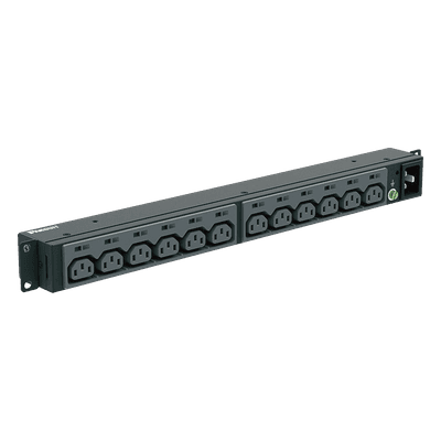 PDU Básico para Distribución de Energía, Enchufe de Entrada NEMA L6-20P, Con 13 Contactos C13, Instalación Horizontal de 19in, 1UR, 20 Amp, 220 Vca