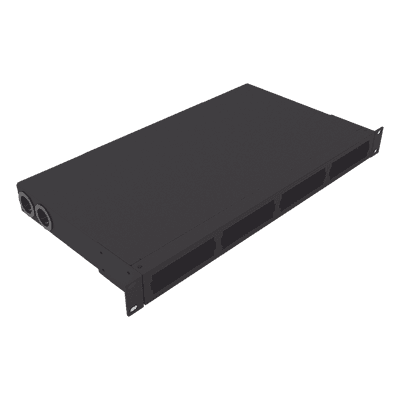Distribuidor de Fibra Óptica Vacío 19 Pulgadas, Acepta 4 Placas Acopladoras de Linkedpro, Hasta 24 Fibras, 1UR, Incluye Charola de Empalme