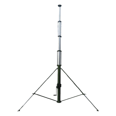 Mástil Telescópico Retraible Manual de 15 metros con Accesorios. Incluye Tripie.