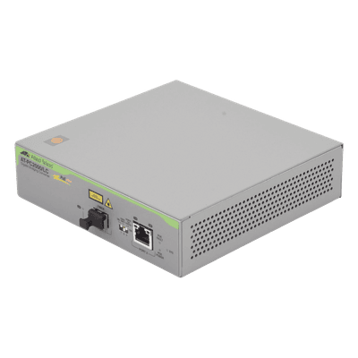 Convertidor de medios Gigabit Ethernet PoE+ a fibra óptica, conector LC, multimodo (MMF), distancia hasta 550 m