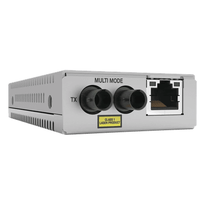 Convertidor de medios Fast Ethernet a fibra óptica, conector ST, multimodo (MMF), distancia hasta 2 km