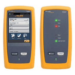 Certificador DSX-8000 para Cable de Cobre Cat5e, Cat6, Cat6A y Cat8, Con Módulos OLTS Quad CertiFiber Pro, Con WiFi Integrado y Pantalla LCD de 5.7 Pulgadas (14.48 cm), Versión Internacional