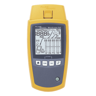 Verificador de Red MicroScanner PoE, para Comprobación de Redes de Voz, Datos, Video y PoE 802.3af, at, bt y UPOE, con Pantalla LCD Retroiluminada