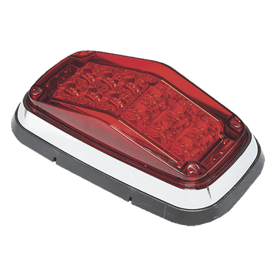 Luz de advertencia 8 X 4", Color Rojo, IP67, SAE, Ideal para Ambulancias