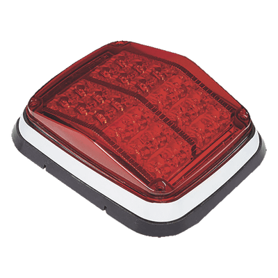 Luz de advertencia de 8 X 6", Color Rojo, SAE,  IP67, Ideal para Ambulancias