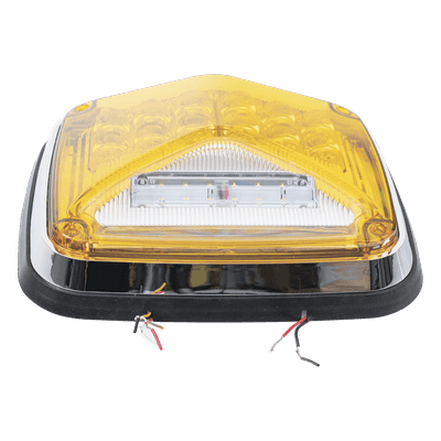 Luz de Advertencia de 8 X 6", Color Ámbar, Con Luz de Trabajo clara, Ideal para Ambulancias