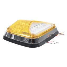 Luz de Advertencia de 8 X 6", Color Ámbar, Con Luz de Trabajo clara, Ideal para Ambulancias