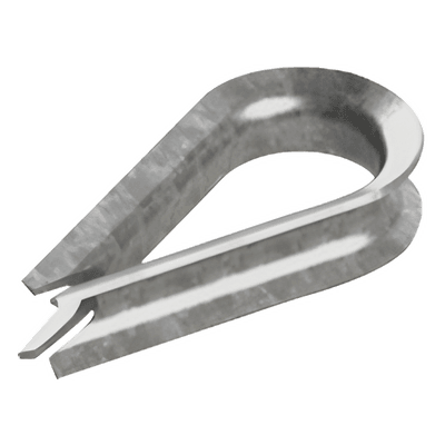 Cuello/ Guardacabo/ Rozadera para Cable de 1/4" de Acero Galv. por Inmersión.