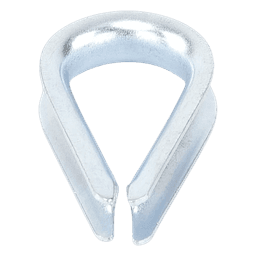 Cuello/ Guardacabo/ Rozadera para Cable de 1/4" de Acero Galv. por Inmersión.