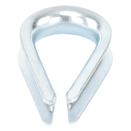 Cuello/ Guardacabo/ Rozadera para Cable de 3/8" de Acero Galv. por Inmersión.