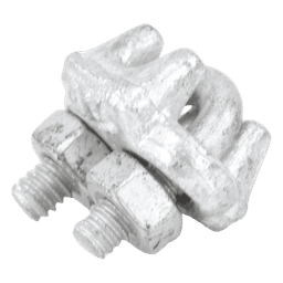 Nudo/ Perro/ Abrazadera Acero Forjado para Cable de 1/8", Galv. por Inmersión en Caliente.
