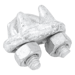 Nudo/ Perro/ Abrazadera Acero Forjado para Cable de 1/4" Galv. por Inmersión en Caliente.
