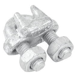 Nudo/ Perro/ Abrazadera Acero Forjado para Cable de 5/16", Galv. por Inmersión en Caliente.